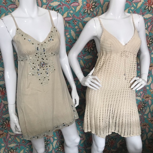 Brazilian Hand-Made Crochet Demi Dress (NWOT) plus Slip-Dress (2 Pc) Size Small - Picture 7 of 17